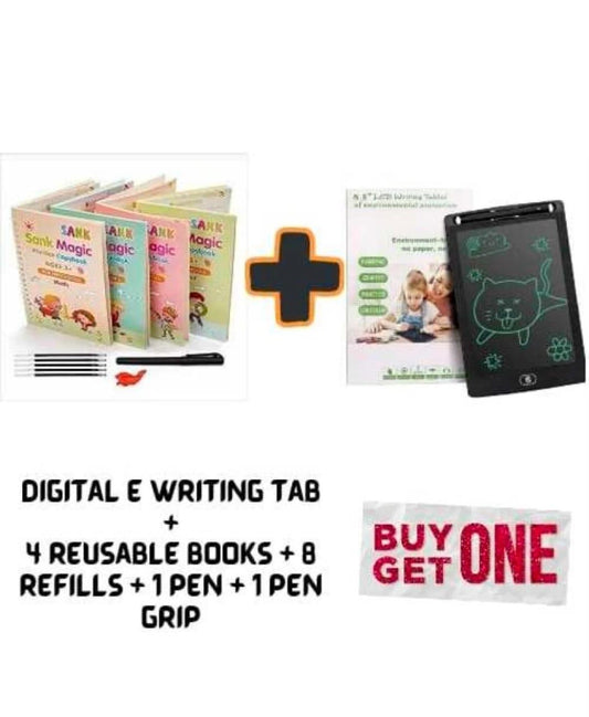 3D Groove Magic Book Set With Digital Writing Pad